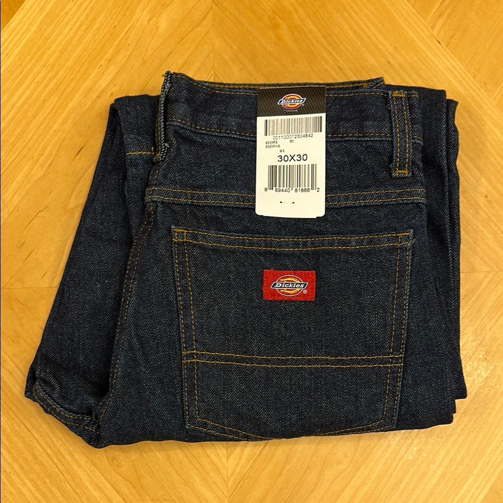 Dickies Relaxed Dark Blue Jeans with Durable Denim